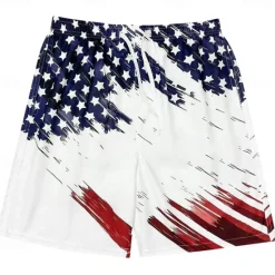 Sale OUKU Men's Flag American Flag National Flag Swimming Trunks Board Shorts Shorts Mid Waist Fashion Streetwear Hawaiian Casual Daily Holiday Pocket Drawstring Elastic Waist Designer Clothing Apparel