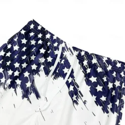 Sale OUKU Men's Flag American Flag National Flag Swimming Trunks Board Shorts Shorts Mid Waist Fashion Streetwear Hawaiian Casual Daily Holiday Pocket Drawstring Elastic Waist Designer Clothing Apparel