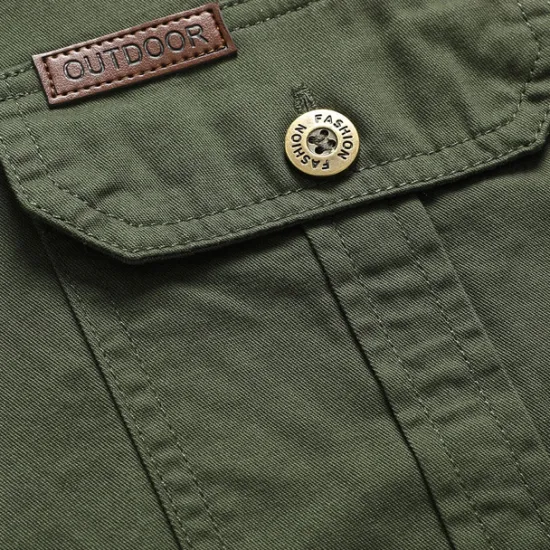 New OUKU Men's Flag American US Flag Letter Printed Work Shirt Western Shirt Cargo Shirt Short Sleeve Casual Tactical Going out Summer Turndown Buttons Print Black Army Green Dark Blue Gray