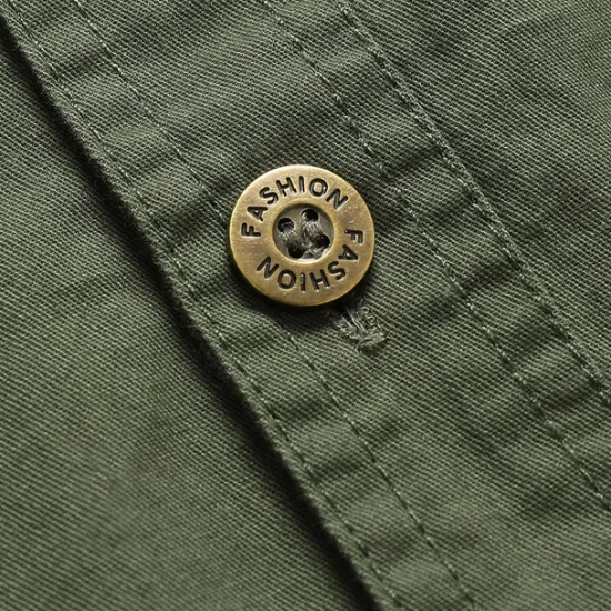 New OUKU Men's Flag American US Flag Letter Printed Work Shirt Western Shirt Cargo Shirt Short Sleeve Casual Tactical Going out Summer Turndown Buttons Print Black Army Green Dark Blue Gray