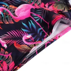 Online OUKU Men's Flamingo Bird Swim Trunks Swim Shorts Board Shorts Mid Waist Fashion Designer Surfing Holiday Beach Pocket Drawstring Elastic Waist Designer Clothing Apparel