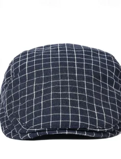 OUKU Men's Flat Cap Ascot Hat Newsboy Hat Black White Cotton Fashion Casual Street Daily Plaid Adjustable Sunscreen Breathable