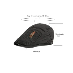 Best OUKU Men's Flat Cap Ascot Hat Newsboy Hat Black Dark Navy Cotton Fashion Streetwear Stylish 1920s Fashion Outdoor Daily Going out Plain Warm
