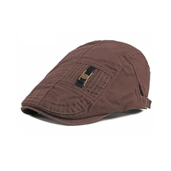 Best OUKU Men's Flat Cap Ascot Hat Newsboy Hat Black Dark Navy Cotton Fashion Streetwear Stylish 1920s Fashion Outdoor Daily Going out Plain Warm
