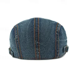 Outlet OUKU Men's Flat Cap Ascot Hat Newsboy Hat Black Navy Blue Denim Fashion Casual Street Daily Plain Adjustable Sunscreen Breathable