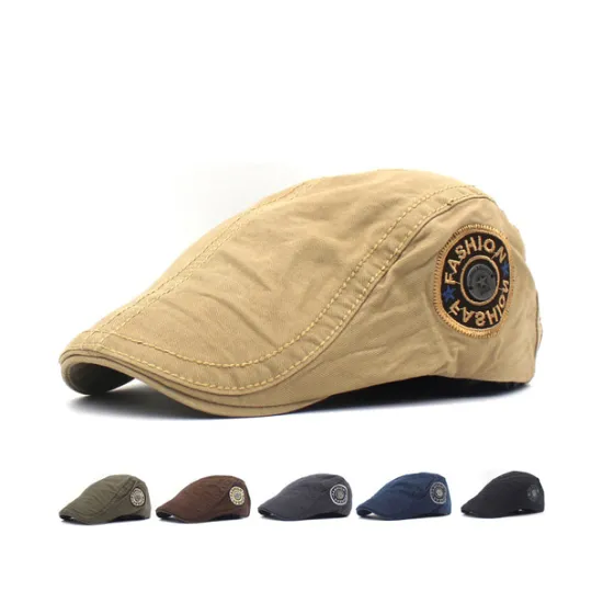 Online OUKU Men's Flat Cap Ascot Hat Newsboy Hat Black Dark Navy Cotton Fashion Adjustable Streetwear Stylish 1920s Fashion Outdoor Daily Going out Letter Warm
