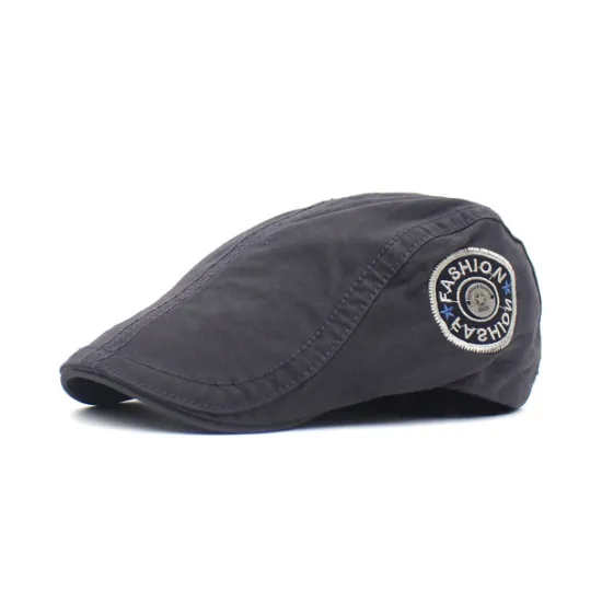 Online OUKU Men's Flat Cap Ascot Hat Newsboy Hat Black Dark Navy Cotton Fashion Adjustable Streetwear Stylish 1920s Fashion Outdoor Daily Going out Letter Warm
