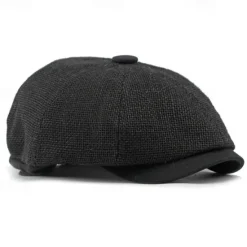 Online OUKU Men's Flat Cap Ascot Hat Newsboy Hat Black khaki Polyester Fashion Casual Street Daily Plain Adjustable Sunscreen Breathable