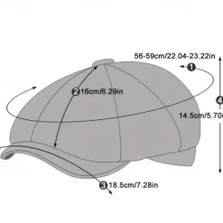 Hot OUKU Men's Flat Cap Ascot Hat Newsboy Hat Black Brown Polyester Fashion Casual Street Daily Plain Adjustable Sunscreen Breathable