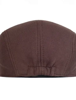 Sale OUKU Men's Flat Cap Ascot Hat Newsboy Hat Black Navy Blue Cotton Fashion Casual Street Daily Plain Adjustable Sunscreen Breathable