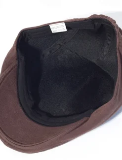 Sale OUKU Men's Flat Cap Ascot Hat Newsboy Hat Black Navy Blue Cotton Fashion Casual Street Daily Plain Adjustable Sunscreen Breathable
