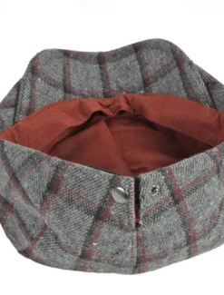 Sale OUKU Men's Flat Cap Baseball Cap Military Cap Cadet Hat Red Blue Polyester Fashion Casual Street Daily Plaid Adjustable Sunscreen Breathable