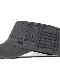Outlet OUKU Men's Flat Cap Baseball Cap Sun Hat Trucker Hat Black Blue Cotton Fashion Casual Street Daily Letter Adjustable Sunscreen Breathable