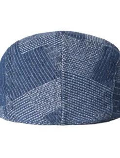Best OUKU Men's Flat Cap Black Blue Denim Streetwear Stylish 1920s Fashion Outdoor Daily Going out Lattice Warm