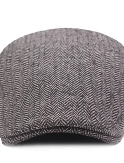 Hot OUKU Men's Flat Cap Black Coffee Cotton Streetwear Stylish 1920s Fashion Outdoor Daily Going out Graphic Prints Warm