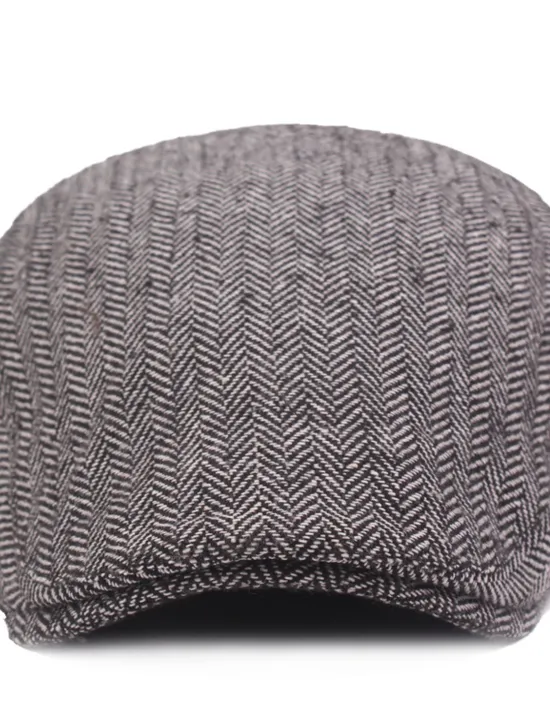 Hot OUKU Men's Flat Cap Black Coffee Cotton Streetwear Stylish 1920s Fashion Outdoor Daily Going out Graphic Prints Warm