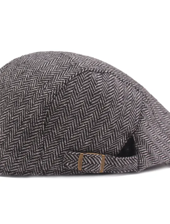 Hot OUKU Men's Flat Cap Black Coffee Cotton Streetwear Stylish 1920s Fashion Outdoor Daily Going out Graphic Prints Warm