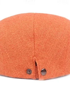 Hot OUKU Men's Flat Cap Black Orange Cotton and Linen Streetwear Stylish 1920s Fashion Outdoor Daily Going out Plain Warm