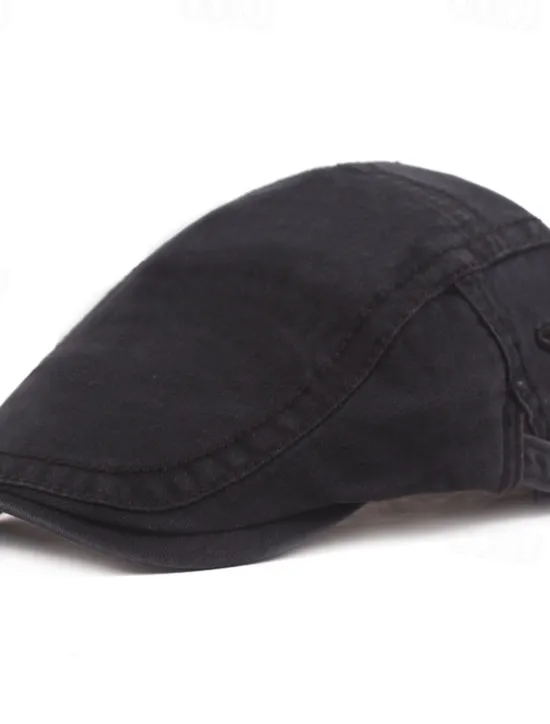 Discount OUKU Men's Flat Cap Black Red Cotton Fashion Streetwear Stylish 1920s Fashion Outdoor Daily Going out Plain Warm