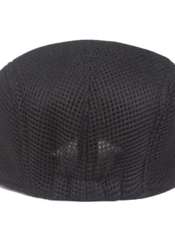 Discount OUKU Men's Flat Cap Black White Cotton Mesh Streetwear Stylish 1920s Fashion Outdoor Daily Going out Plain Breathability