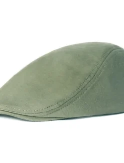Hot OUKU Men's Flat Cap Black White Cotton Streetwear Stylish 1920s Fashion Outdoor Daily Going out Plain Sunscreen