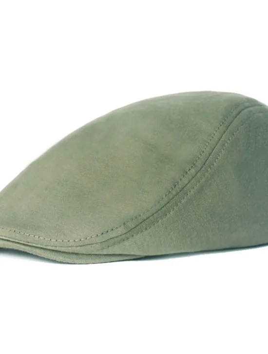Hot OUKU Men's Flat Cap Black White Cotton Streetwear Stylish 1920s Fashion Outdoor Daily Going out Plain Sunscreen