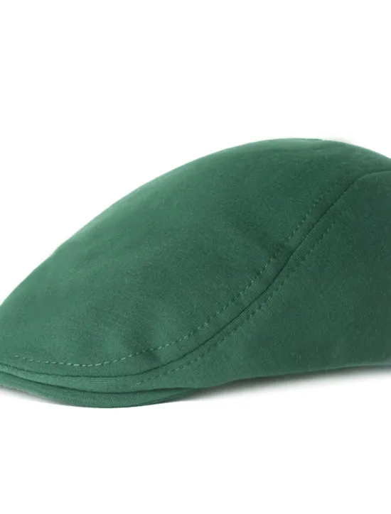 Hot OUKU Men's Flat Cap Black White Cotton Streetwear Stylish 1920s Fashion Outdoor Daily Going out Plain Sunscreen