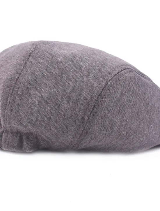 Hot OUKU Men's Flat Cap Black White Cotton Streetwear Stylish 1920s Fashion Outdoor Daily Going out Plain Sunscreen