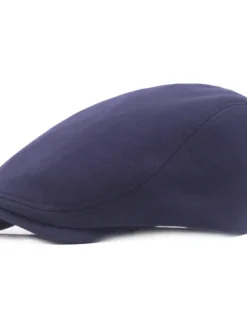 Hot OUKU Men's Flat Cap Black White Cotton Streetwear Stylish 1920s Fashion Outdoor Daily Going out Plain Sunscreen