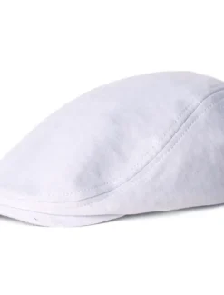 Hot OUKU Men's Flat Cap Black White Cotton Streetwear Stylish 1920s Fashion Outdoor Daily Going out Plain Sunscreen