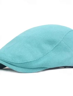 Outlet OUKU Men's Flat Cap Black Yellow Cotton Streetwear Stylish 1920s Fashion Outdoor Daily Going out Plain Warm