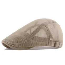 Sale OUKU Men's Flat Cap Newsboy Cap Newsboy Hat Black Deep Blue Polycotton Travel Beach Outdoor Vacation Plain Adjustable Fashion