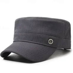 Clearance OUKU Men's Flat Cap Sun Hat Trucker Hat Black Navy Blue Polyester Fashion Casual Street Daily Plain Adjustable Sunscreen Breathable