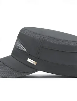 OUKU Men's Flat Cap Sun Hat Trucker Hat Navy Blue Blue Polyester Fashion Casual Street Daily Plain Adjustable Sunscreen Breathable