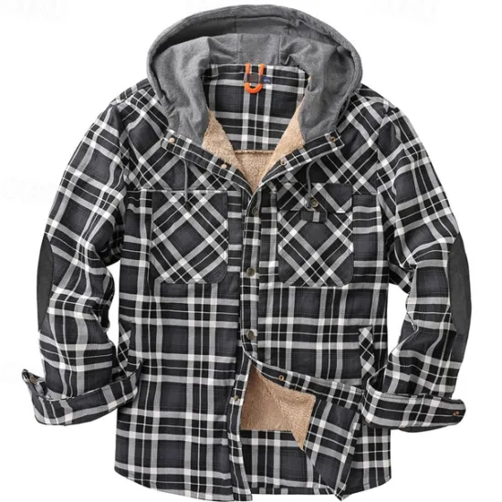 Outlet OUKU Men's Fleece Jacket Winter Autumn / Fall Outdoor Fleece Lining Windproof Hoodie Windbreaker Hunting Camping / Hiking / Caving Red Blue Brown
