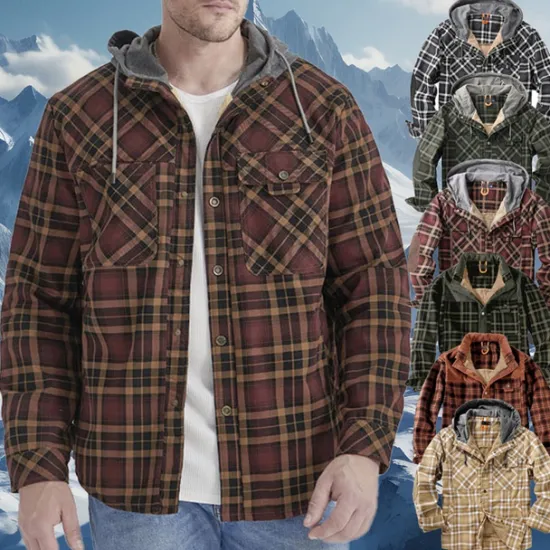 Outlet OUKU Men's Fleece Jacket Winter Autumn / Fall Outdoor Fleece Lining Windproof Hoodie Windbreaker Hunting Camping / Hiking / Caving Red Blue Brown