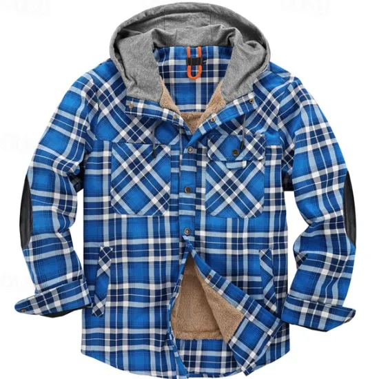 Outlet OUKU Men's Fleece Jacket Winter Autumn / Fall Outdoor Fleece Lining Windproof Hoodie Windbreaker Hunting Camping / Hiking / Caving Red Blue Brown