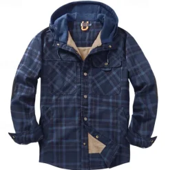 Outlet OUKU Men's Fleece Jacket Winter Autumn / Fall Outdoor Fleece Lining Windproof Hoodie Windbreaker Hunting Camping / Hiking / Caving Red Blue Brown