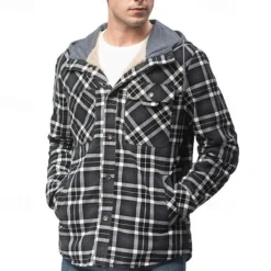Outlet OUKU Men's Fleece Jacket Winter Autumn / Fall Outdoor Fleece Lining Windproof Hoodie Windbreaker Hunting Camping / Hiking / Caving Red Blue Brown