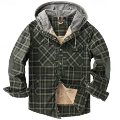 Outlet OUKU Men's Fleece Jacket Winter Autumn / Fall Outdoor Fleece Lining Windproof Hoodie Windbreaker Hunting Camping / Hiking / Caving Red Blue Brown