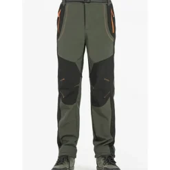 Clearance OUKU Men's Fleece Lined Pants Waterproof Hiking Pants Trousers Softshell Pants Winter Outdoor Thermal Warm Windproof Fleece Lining Pants / Trousers Bottoms Army Green Gray Black Hunting Fishing Climbing