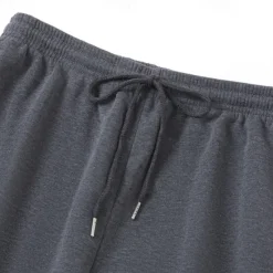 Hot OUKU Men's Fleece Pants Sweatpants Trousers Casual Pants Drawstring Elastic Waist Straight Leg Plain Comfort Warm Full Length Outdoor Daily Going out Sports Fashion Black Blue