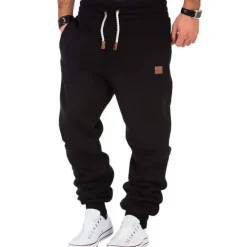 Online OUKU Men's Fleece Pants Sweatpants Joggers Trousers Pocket Plain Comfort Breathable Outdoor Daily Going out Fashion Casual Black Army Green