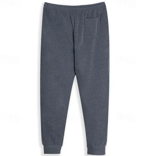 Online OUKU Men's Fleece Pants Sweatpants Joggers Trousers Pocket Plain Comfort Breathable Outdoor Daily Going out Fashion Casual Black Army Green