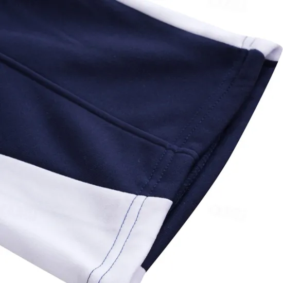 Discount OUKU Men's Fleece Pants Sweatpants Trousers Straight Leg Sweatpants Flared Sweatpants Pocket Drawstring Elastic Waist Color Block Comfort Breathable Outdoor Daily Going out Fashion Casual Black-White Black