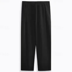 Sale OUKU Men's Fleece Pants Sweatpants Joggers Wide Leg Sweatpants Trousers Pocket Elastic Waist Plain Comfort Breathable Outdoor Daily Going out Casual Big and Tall Black Light Grey