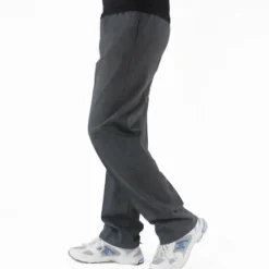 OUKU Men's Fleece Pants Sweatpants Joggers Trousers Straight Leg Sweatpants Elastic Waist Straight Leg Solid Color Plain Breathable Comfortable Full Length Sports Outdoor Daily Wear Casual / Sporty