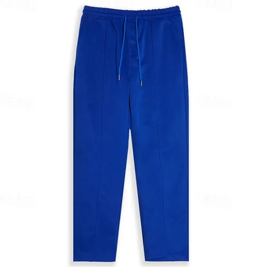 New OUKU Men's Fleece Pants Sweatpants Trousers Baggy Pants Drawstring Elastic Waist Pleats Plain Comfort Warm Full Length Home Casual Daily Sports Fashion Black White Micro-elastic