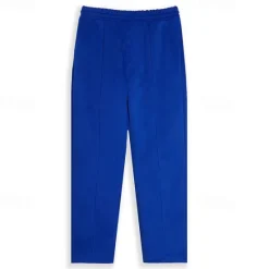 New OUKU Men's Fleece Pants Sweatpants Trousers Baggy Pants Drawstring Elastic Waist Pleats Plain Comfort Warm Full Length Home Casual Daily Sports Fashion Black White Micro-elastic