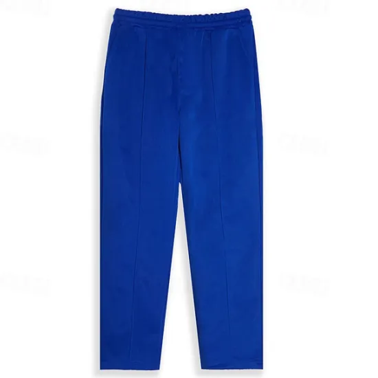 New OUKU Men's Fleece Pants Sweatpants Trousers Baggy Pants Drawstring Elastic Waist Pleats Plain Comfort Warm Full Length Home Casual Daily Sports Fashion Black White Micro-elastic